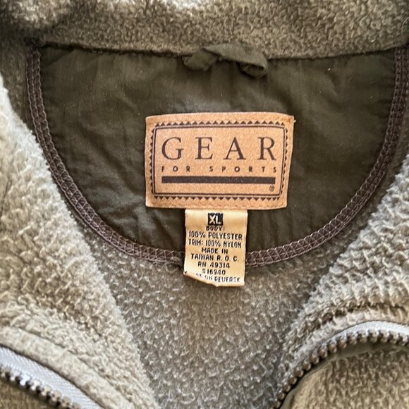 United States Marines Olive Green Quarter Zip Fleece Pullover Oversized Sleeves - Picture 4 of 9